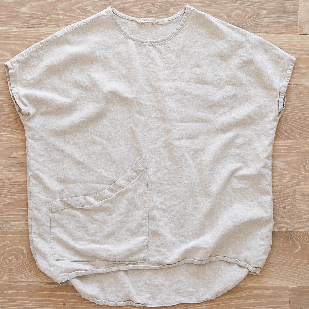 Elizabeth Suzann Harper tunic in Ivory mid-weight linen